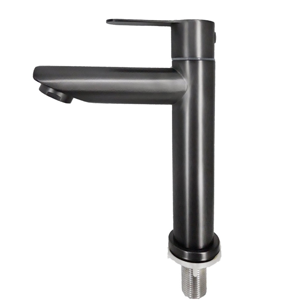 Product photo: SLINE 4113GC SUS304 Gunmetal Grey Basin Tap Faucet- 00926D